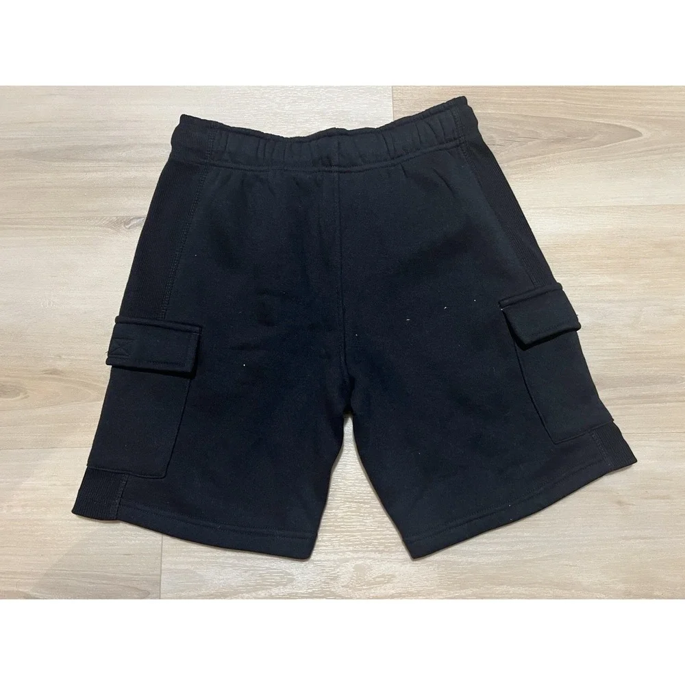 New‎ Balance Boys Black Cargo Shorts M 10/12 Elastic Waist Joggers